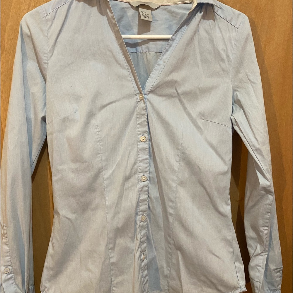 Light blue button down